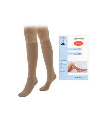 ALBERT ANDRE' ARTICOLO 835 CCL 2 GAMBALETTO A-D TERAPEUTICO MICROFIBRE PUNTA APERTA BATTERIOSTATICO LYCRA MM HG 30-40 COLORE BISCOTTO TAGLIA M-STANDARD - pharmaluna