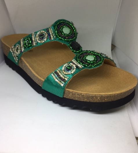 NEW BOGOTA' WEDGE SATIN EMERALD numero 38  - pharmaluna