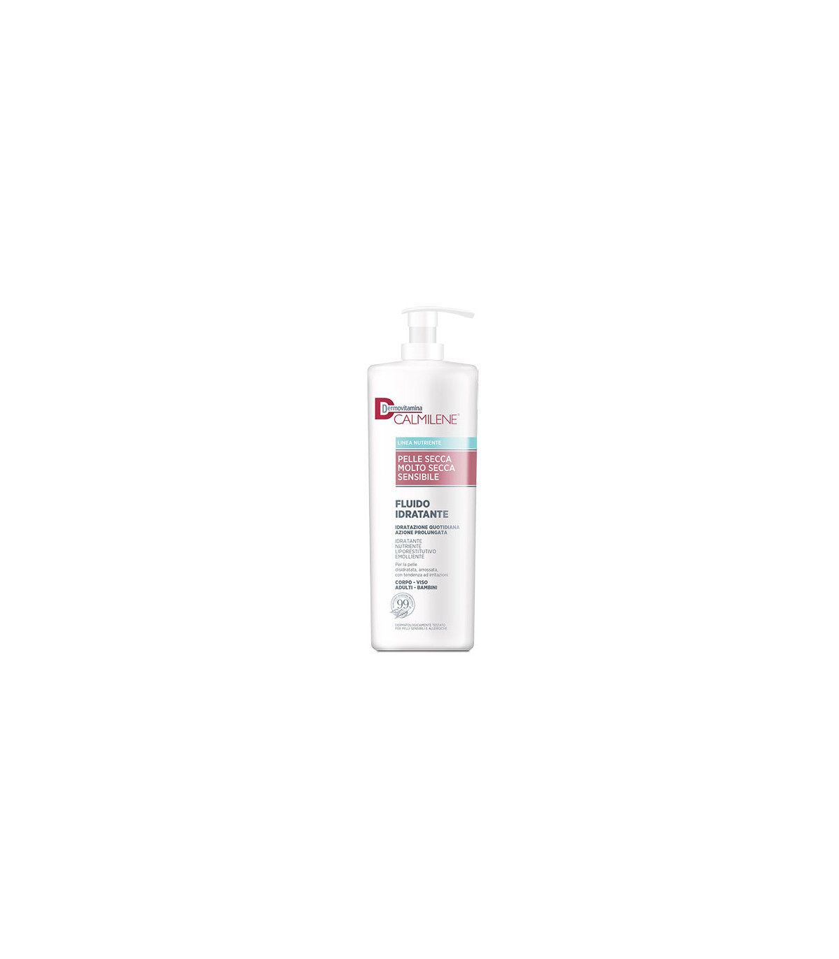 DERMOVITAMINA CALMILENE FLUIDO IDRATANTE PER PELLE SECCA, MOLTO SECCA E SENSIBILE 500 ML - pharmaluna