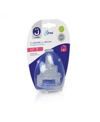 J BIMBI B FREE CLASSIC/GLASS/ME 2 TETTARELLE IN SILICONE FLUSSO 2 - pharmaluna
