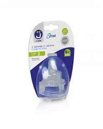 J BIMBI B FREE CLASSIC/GLASS/ME 2 TETTARELLE IN SILICONE FLUSSO 3 - pharmaluna