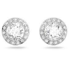 ORECCHINO SWAROVSKI TONDO BIANCO - pharmaluna