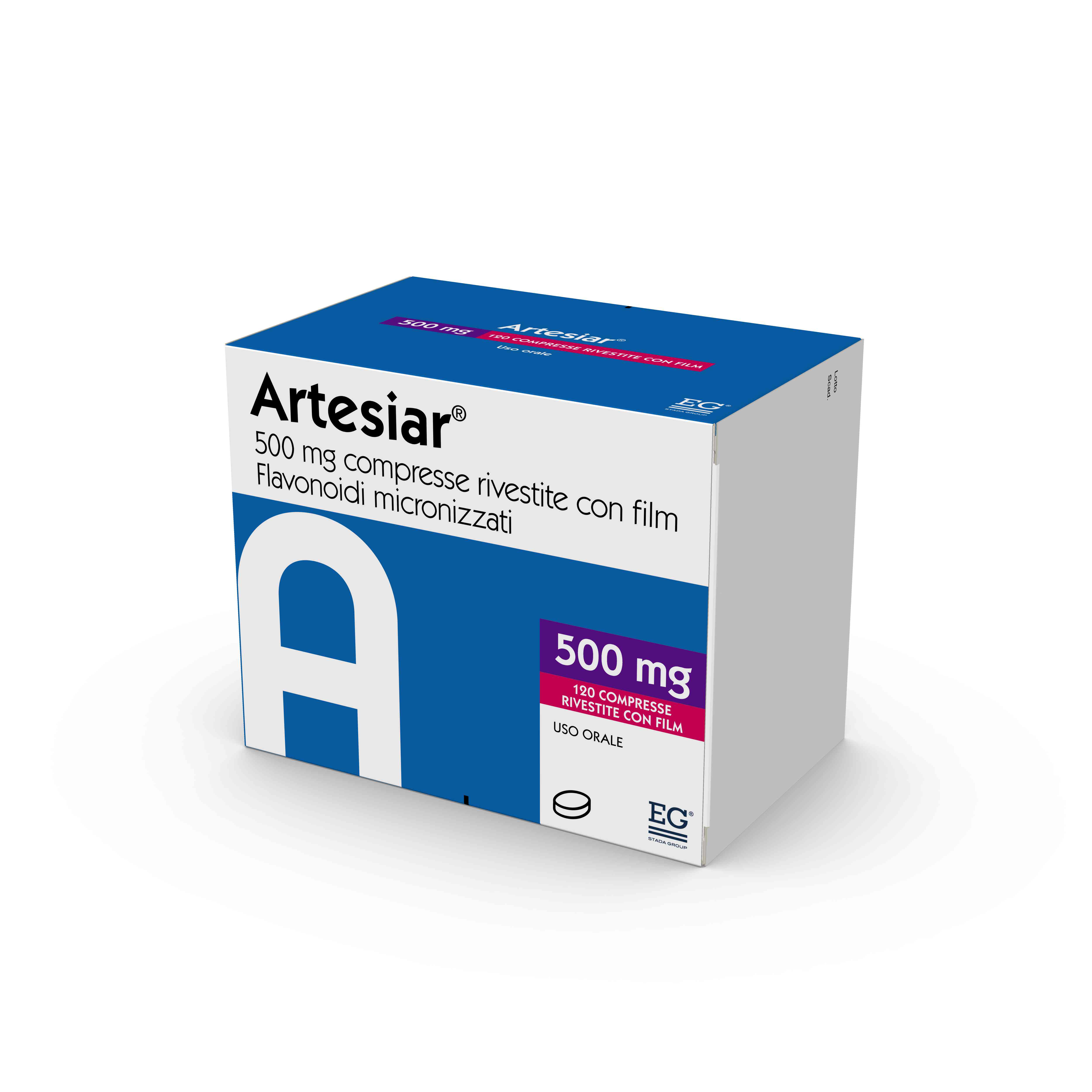 ARTESIAR*120CPR RIV 500MG - pharmaluna