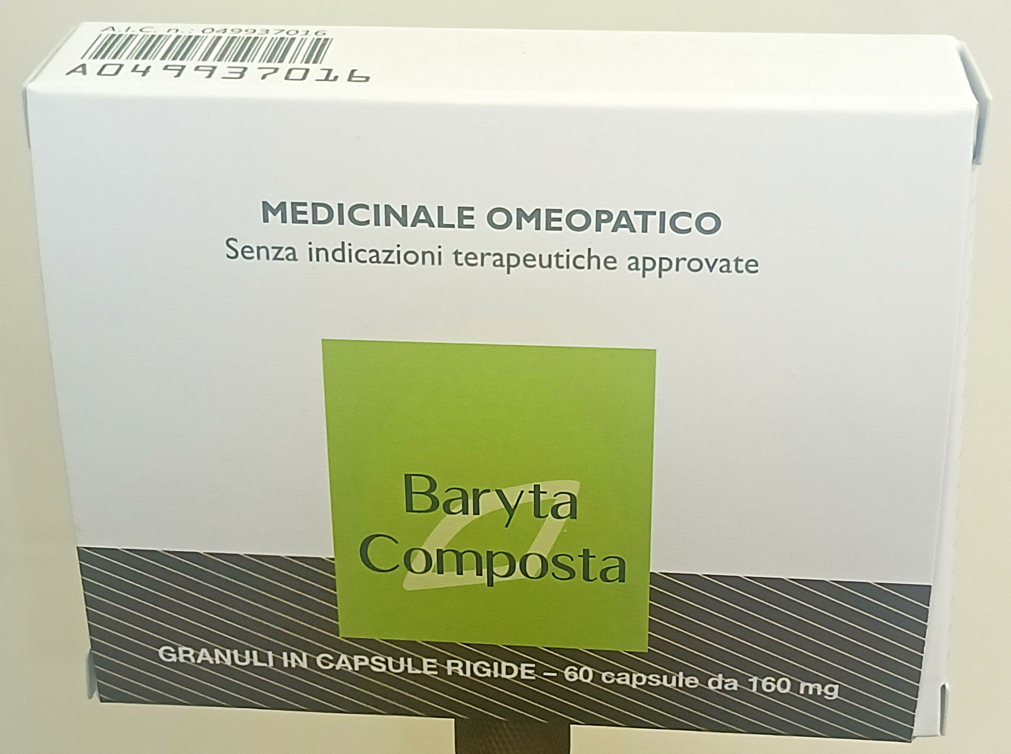 BARYTA COMPOSTA*60CPS 160MG - pharmaluna