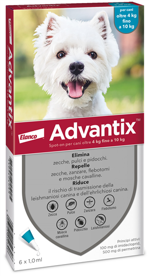 ADVANTIX SPOT ON*6PIP 4-10KG - pharmaluna