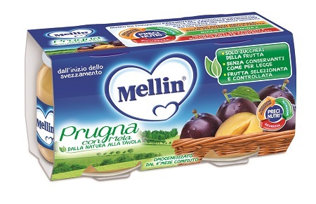 MELLIN OMOGENEIZZATO PRUGNA MELA 100 G 2 PEZZI - pharmaluna