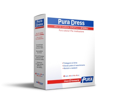 GARZA IN TESSUTO NON TESSUTO PURA SOFT 10X10CM 100 PEZZI - pharmaluna