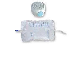 SACCA RACCOGLI URINA DA GAMBA PER INCONTINENZA IN PVC 750 ML TUBO RACCORDO DIRITTO 30 CM+RUBINETTO SCARICO+VALVOLA ANTIREFLUSSO+2 FASCE A BOTTONI 10 PEZZI - pharmaluna