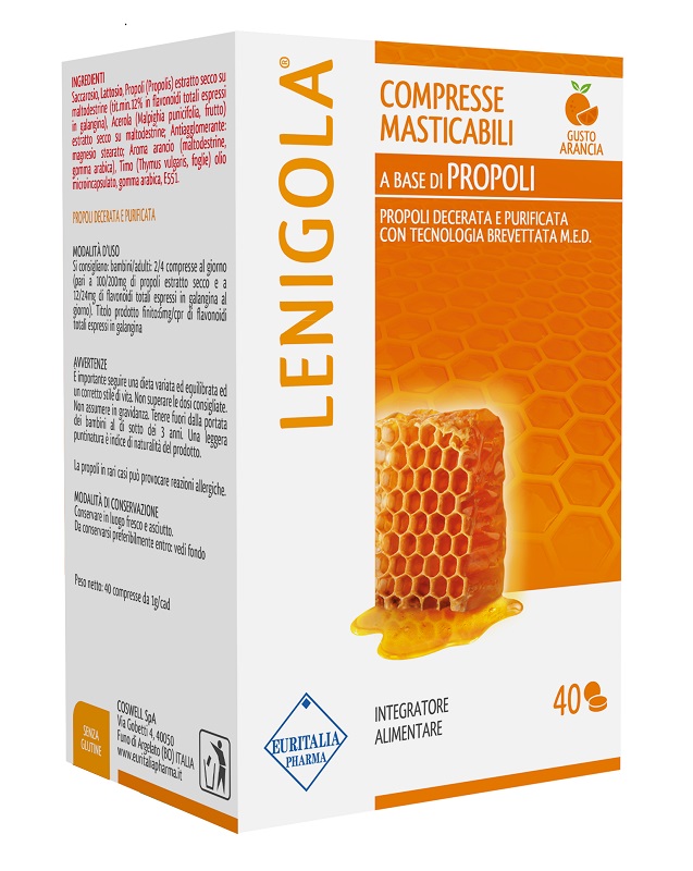 LENIGOLA COMPRESSE MASTICABILI ARANCIA 40 COMPRESSE - pharmaluna