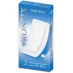 GARZA COMPRESSA PRONTEX SOFT PAD AUTOADESIVA 10X20CM 2 PEZZI - pharmaluna