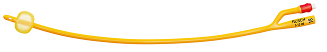 CATETERE FOLEY A MEDIA PERMANENZA  RUSCH GOLD PLUS A 2 VIE IN SILKOLATEX LATTICE-SILICONE PER ADULTO CH20 LUNGHEZZA 40 CM PUNTA CILINDRICA A 2 FORI PALLONCINO 30-50 ML 1 PEZZO - pharmaluna