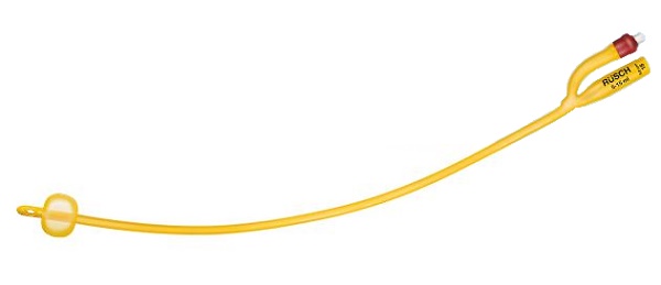 CATETERE FOLEY A MEDIA PERMANENZA  RUSCH GOLD PLUS A 2 VIE IN SILKOLATEX LATTICE-SILICONE PER ADULTO CH22 LUNGHEZZA 40 CM PUNTA CILINDRICA A 2 FORI PALLONCINO 30-50 ML 1 PEZZO - pharmaluna