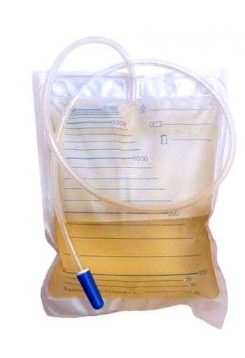 SACCA DA LETTO PER RACCOLTA URINA DA 2 LITRI SENZA SCARICO TUBO 130CM 30 PEZZI - pharmaluna