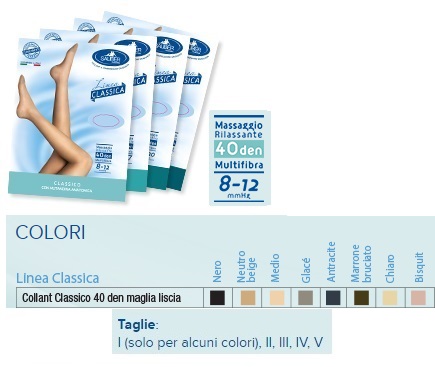 SAUBER COLLANT 40 DENARI MAGLIA LISCIA NEUTRO BEIGE 3 LINEA CLASSICA - pharmaluna
