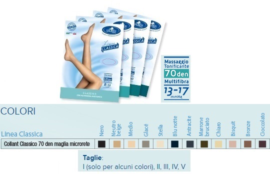 SAUBER COLLANT 70 DENARI MAGLIA MICRORETE NEUTRO BEIGE 1 LINEA CLASSICA - pharmaluna