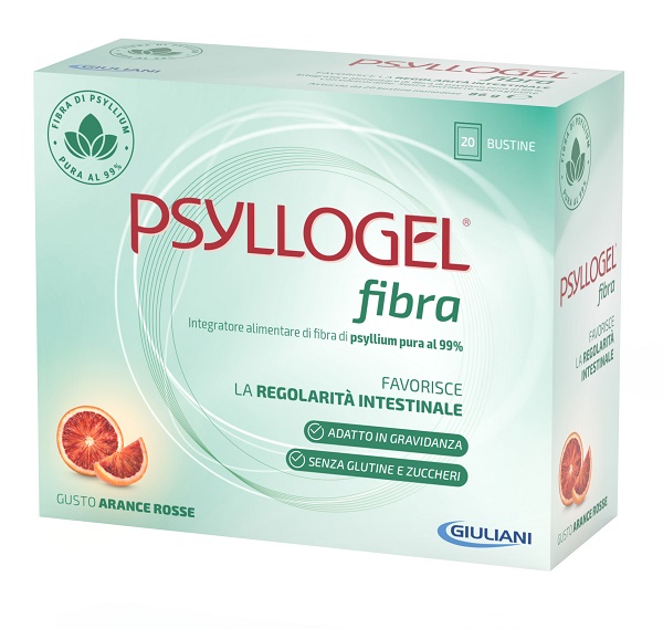 PSYLLOGEL FIBRA ARANCE ROSSE 20 BUSTINE - pharmaluna