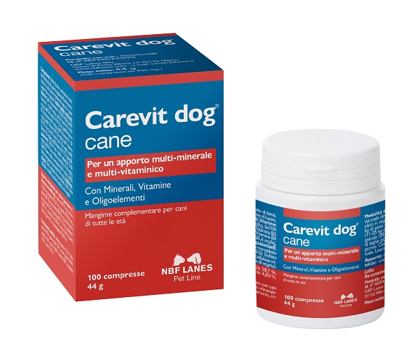 CAREVIT DOG FLACONE 100 COMPRESSE APPETIBILI - pharmaluna