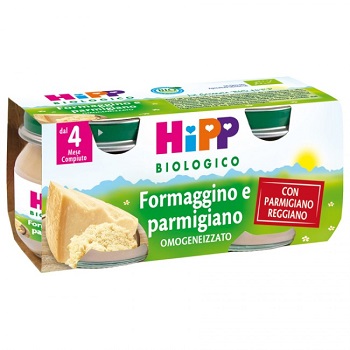 HIPP BIO HIPP BIO OMOGENEIZZATO FORMAGGINO AI TRE FORMA G GI 2X80 G - pharmaluna