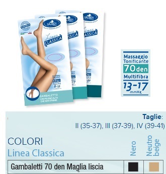 SAUBER GAMBALETTO 70 MAGLIA LISCIA NERO 2 LINEA CLASSICA - pharmaluna