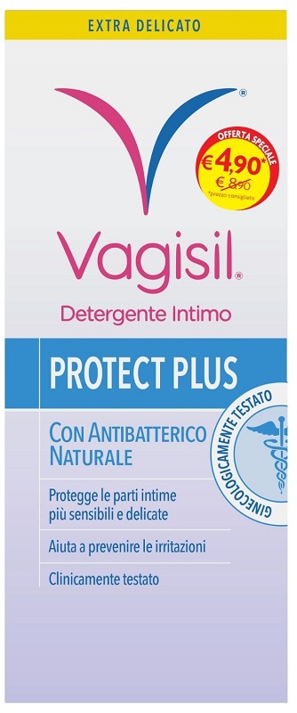 VAGISIL DETERGENTE INTIMO PROTECT PLUS 250 ML - pharmaluna
