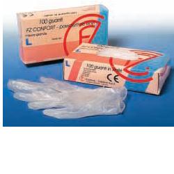GUANTO IN VINILE CONFORT MISURA EXTRA LARGE ANTIADERENTE BIOCOMPATIBILE UTILIZZABILE ANCHE A CONTATTO CON SOSTANZE ALIMENTARI 100 PEZZI SENZA POLVERE - pharmaluna