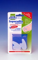 SEPARADITA ANATOMICO PER PIEDE REALIZZATO IN GEL DI SILICONE BIANCO SEMITRASPARENTE SAGOMATO IGIENEPIEDE 2 PEZZI - pharmaluna