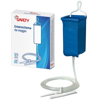ENTEROCLISMA DA VIAGGIO KLISTER IN GOMMA CON CANNULA ANALE EVAGINALE 2 LITRI - pharmaluna
