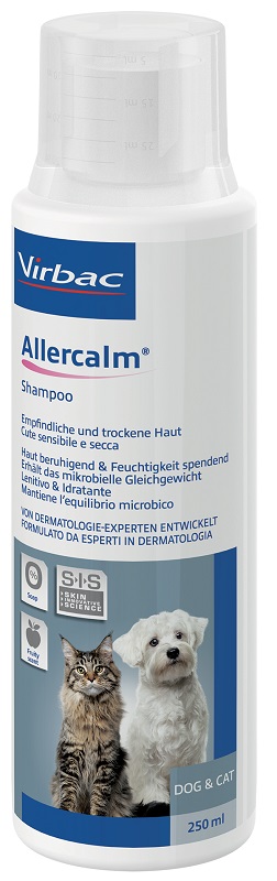 ALLERCALM SHAMPOO CUTE SENSIBILE E SECCA CANI E GATTI 250 ML - pharmaluna