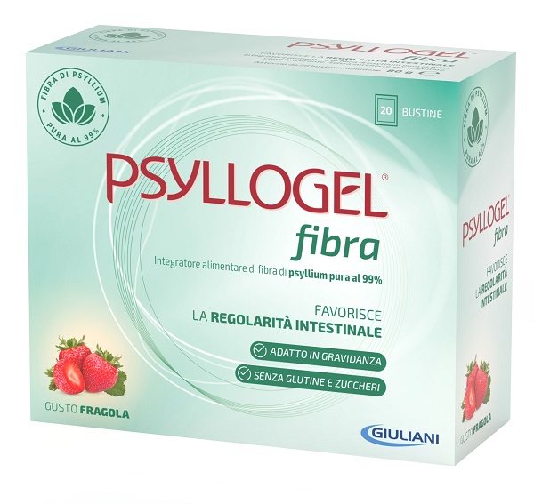 PSYLLOGEL FIBRA FRAGOLA 20 BUSTINE - pharmaluna