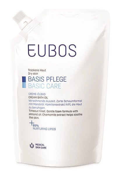EUBOS OLIO BAGNO RICARICA 400 ML - pharmaluna