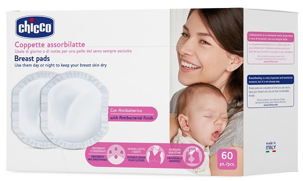 CHICCO COPPETTA ASSORBILATTE ANTIBATTERICA 60 PEZZI - pharmaluna