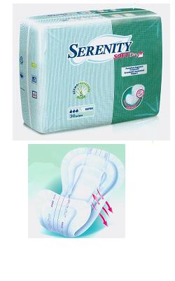 PANNOLONE PER INCONTINENZA SAGOMATO SERENITY SOFTDRY+ ALOE MAXI 30 PEZZI - pharmaluna