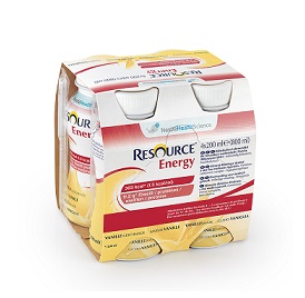 RESOURCE ENERGY VANIGLIA 4 BOTTIGLIE 200 ML NUOVO PACKAGING - pharmaluna