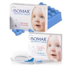 FILTRO RICAMBIO ASPIRATORE NASALE ISOMAR 20 PEZZI - pharmaluna