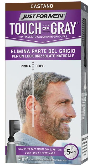 JUST FOR MEN TOUCH OF GRAY CASTANO 40 G - pharmaluna