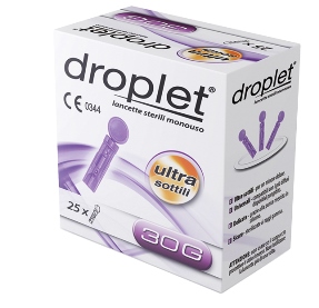 LANCETTE PUNGIDITO DROPLET GAUGE 30 25 PEZZI - pharmaluna