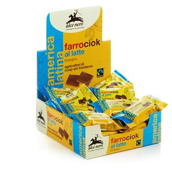 BISCOTTO DI FARRO E CIOCCOLATO AL LATTE BIO FAIRTRADE 28 G - pharmaluna