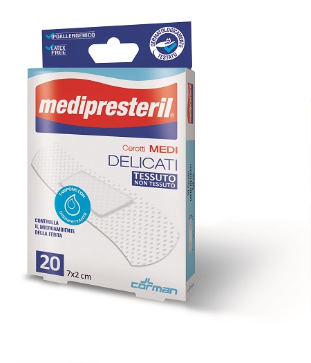 CEROTTO MEDIPRESTERIL DELICATI MISURA 7X2CM 20 PEZZI - pharmaluna