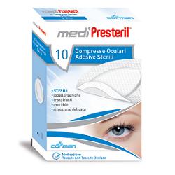 GARZA COMPRESSA OCULARE MEDIPRESTERIL ADESIVA 10 PEZZI - pharmaluna