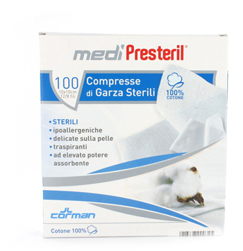 GARZA MEDIPRESTERIL STERILE MONOUSO 18X40 12 PEZZI - pharmaluna