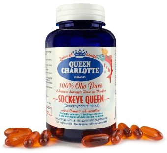 OLIO PURO SALMONE SELVAGGIO ROSSO 120 CAPSULE - pharmaluna