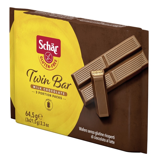 SCHAR TWIN WAFER CIOCCOLATO AL LATTE 3 BARRETTE X 21,5 G - pharmaluna