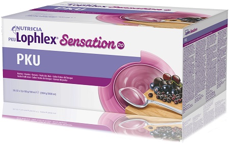 PKU LOPHLEX SENSATION FRUTTI ROSSI 36 PEZZI 109 G - pharmaluna