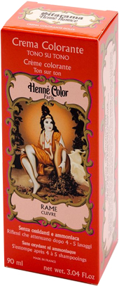 HENNE NUANCE ROSSO RAME NATURALE CUIVRE CREMA HENNE COLOR CREMA COLORANTE PRONTA ALL'USO - pharmaluna