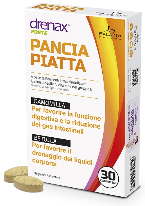 DRENAX FORTE PANCIA PIATTA 30 COMPRESSE - pharmaluna