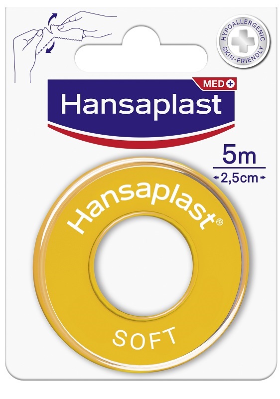 CEROTTO MEDICATO IN ROCCHETTO HANSAPLAST SOFT 2,5X500 CM 1 PEZZO - pharmaluna