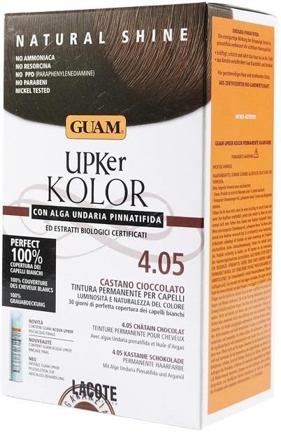 GUAM UPKER KOLOR TINTA CAPELLI 4,05 CASTANO CIOCCOLATO CON ALGA UNDARIA PINNATIFIDA - pharmaluna