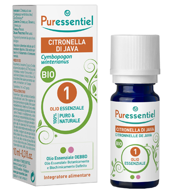 PURESSENTIEL CITRONELLA JAVA OLIO ESSENZIALE BIO 10 ML - pharmaluna