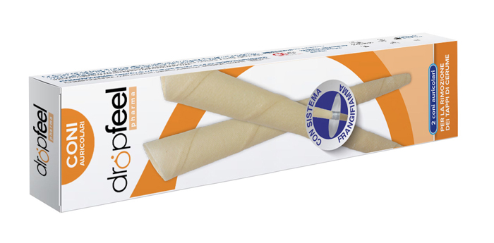 DROPFEEL PHARMA CONI AURICOLARI CON SISTEMA FRANGIFIAMMA 2 PEZZI - pharmaluna