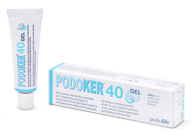 PODOKER 40 GEL AZIONE CHERATOLITICA TUBO DA 30 ML CON APPLICATORE - pharmaluna